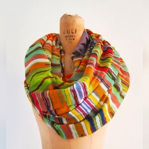 Lulla Collection by Bindya, colorful striped infinity scarf